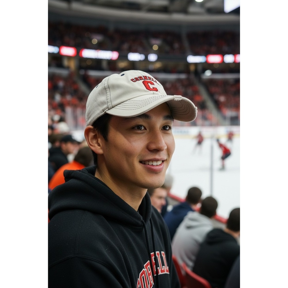 Champion Cornell University Stone Beige Adjustable Baseball Cap Mens Sports